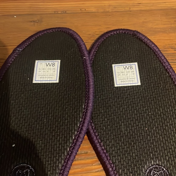 Rothy's The Flat Blackberry Captoe Ombre Striped Colorblock Pattern Size 8 - Picture 6 of 7